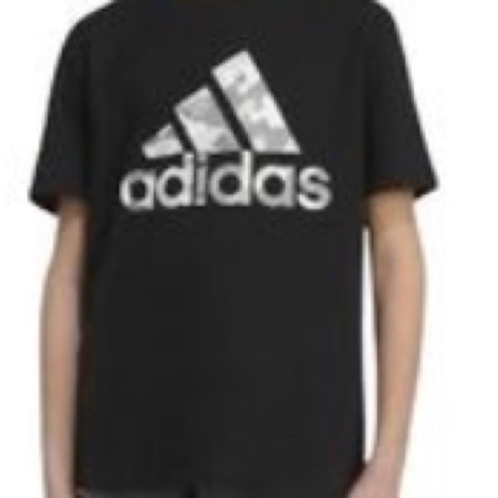 Adidas size 5 boys black/charcoal T-shirt